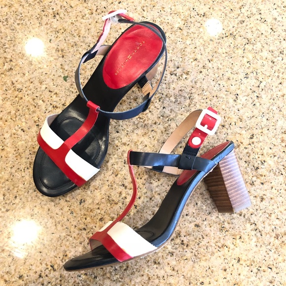tommy hilfiger block heel sandals